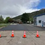 Asphalt parking lot